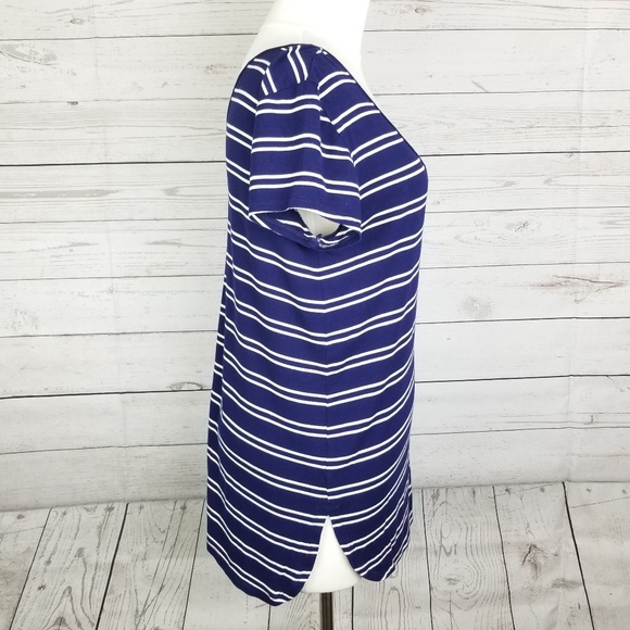 Anthropologie Bordeaux Striped Tee - Picture 6 of 8